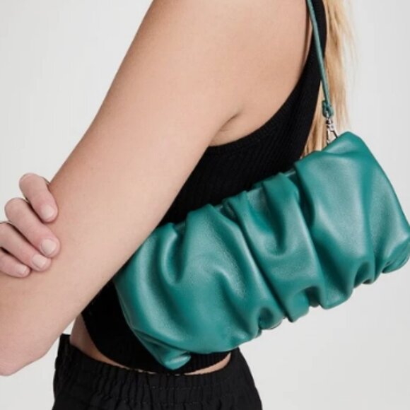 Staud BEAN Convertible Lamb Nappa Leather Shoulder MSRP$215 CHIC+Gorgeous Color